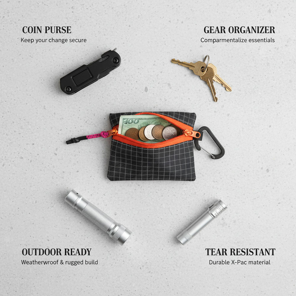 Edc Carry Kit - Outdoor UHMWPE opbergtas Trail Coin Pouch