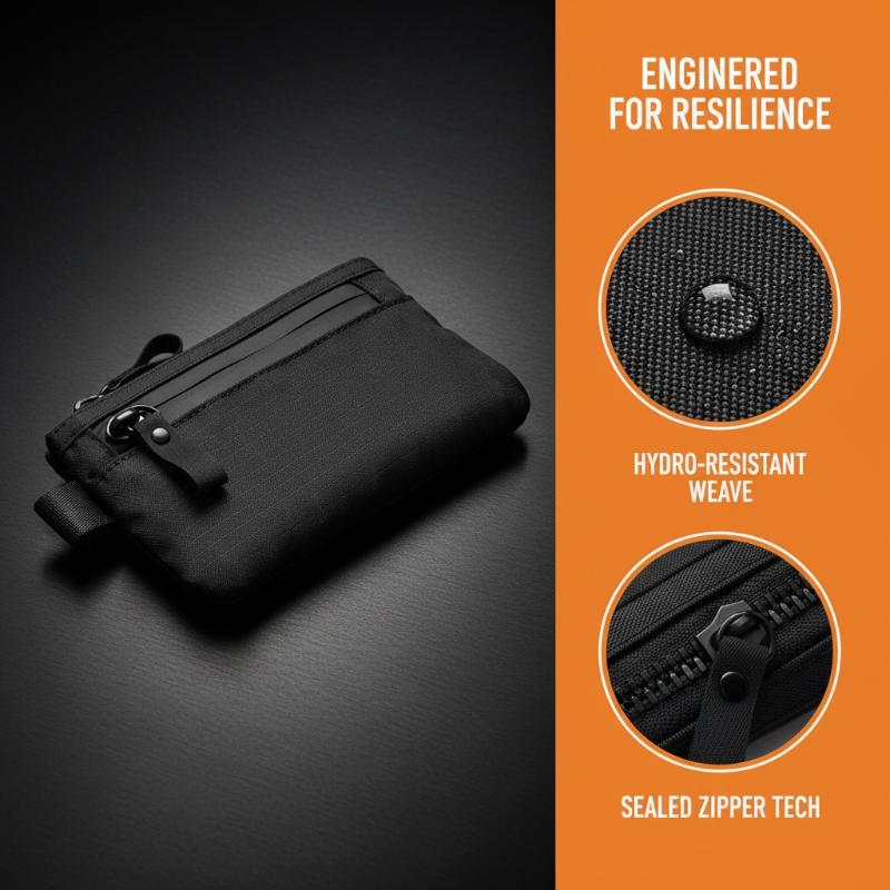 Edc Concealed Carry - Tactische waterdichte kleine portemonnee met RFID-blocking,