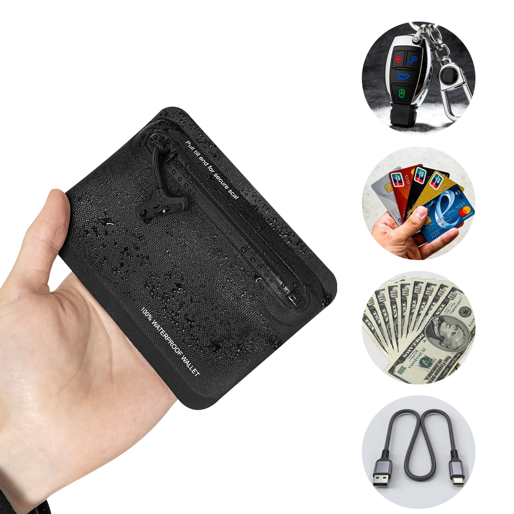Edc Carry Card - Waterdichte portemonnee met ritssluiting, lichtgewicht EDC-etui