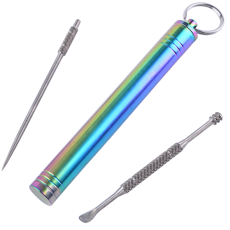 Pill Fob Capsule - Titanium pilcapsule fob-match luchtdicht waterdicht waterdichte