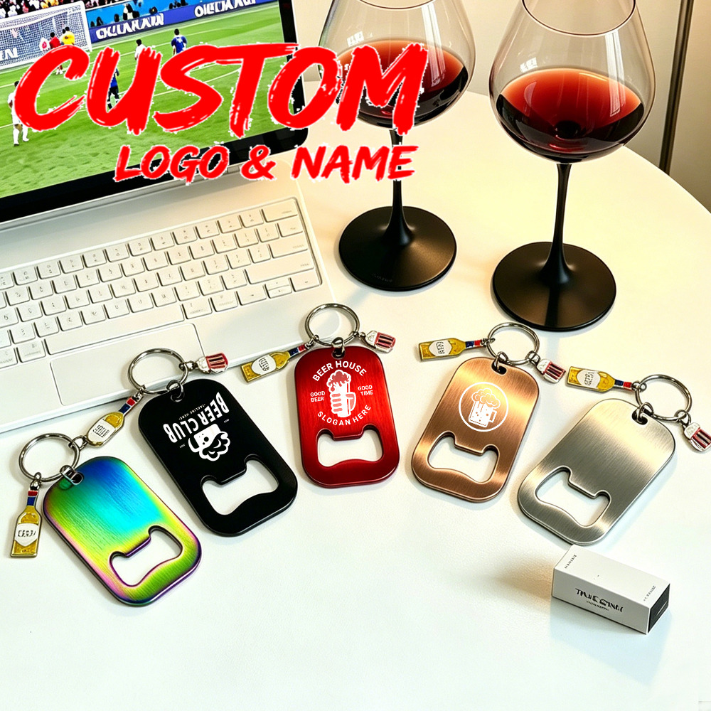 Bottle Opener Keyring - Gepersonaliseerde roestvrijstalen flesopener sleutelhanger op maat