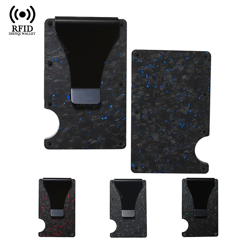 Edc Carry Card - RFID-blokkerende portemonnee voor heren, metalen kaarthouder,