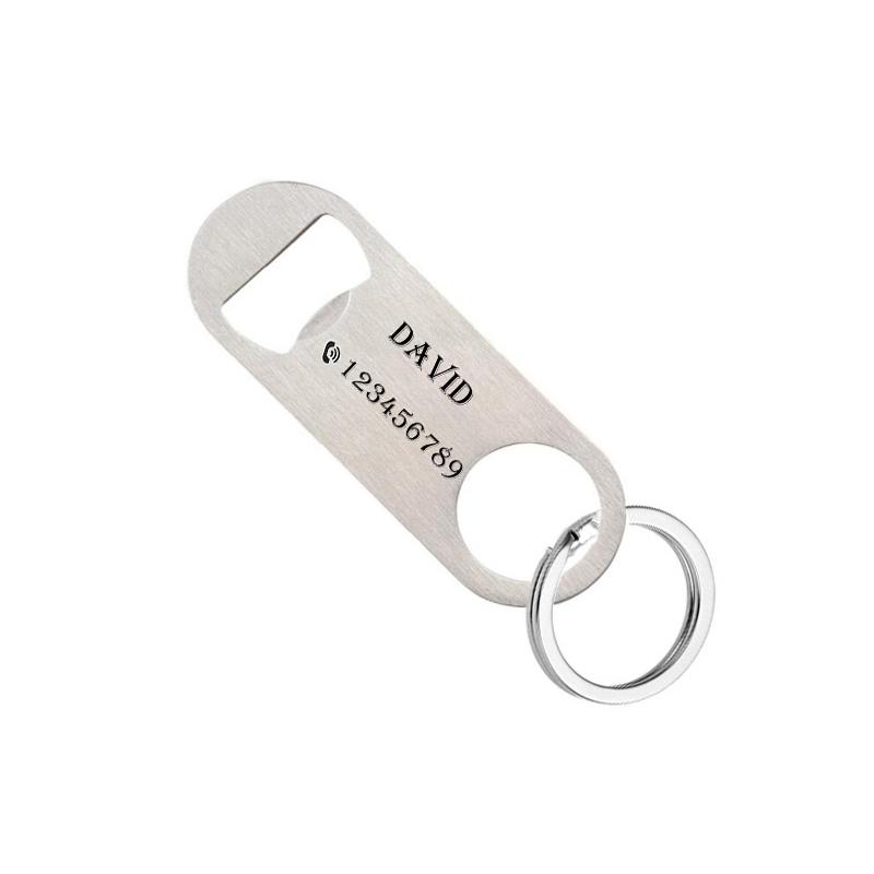 Bottle Opener Keyring - Gepersonaliseerde Sleutelhanger Laser Graveren Rvs Soda