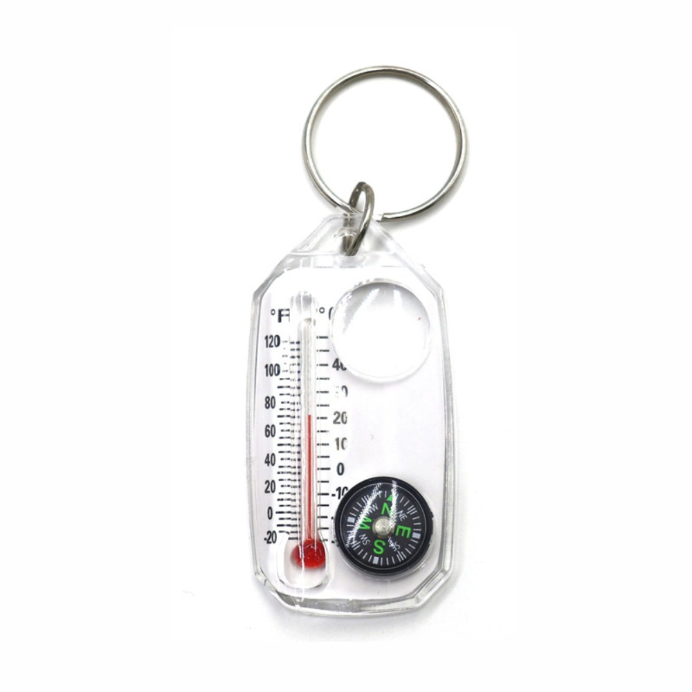 Compass Keychain Mini - Draagbare 3-in-1 functie Mini-kompas sleutelhanger Fluorescerende