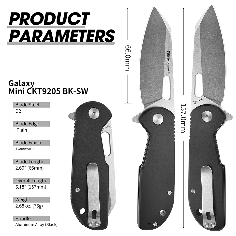 Everyday Carry (Edc) Knife - TONIFE Galaxy Mini CKT9205 zakmes met