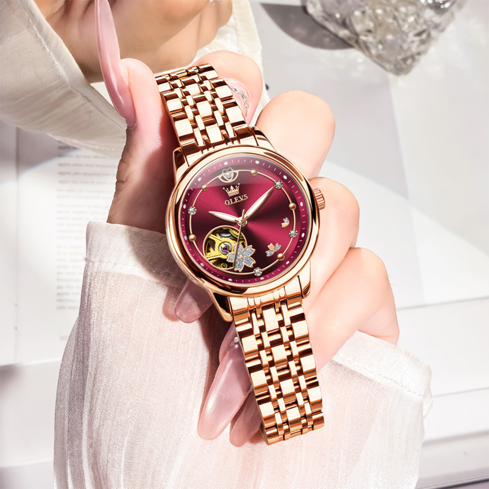 Rose goud wijnrood luxe casual - Watch Winder Compact recensie en prijs