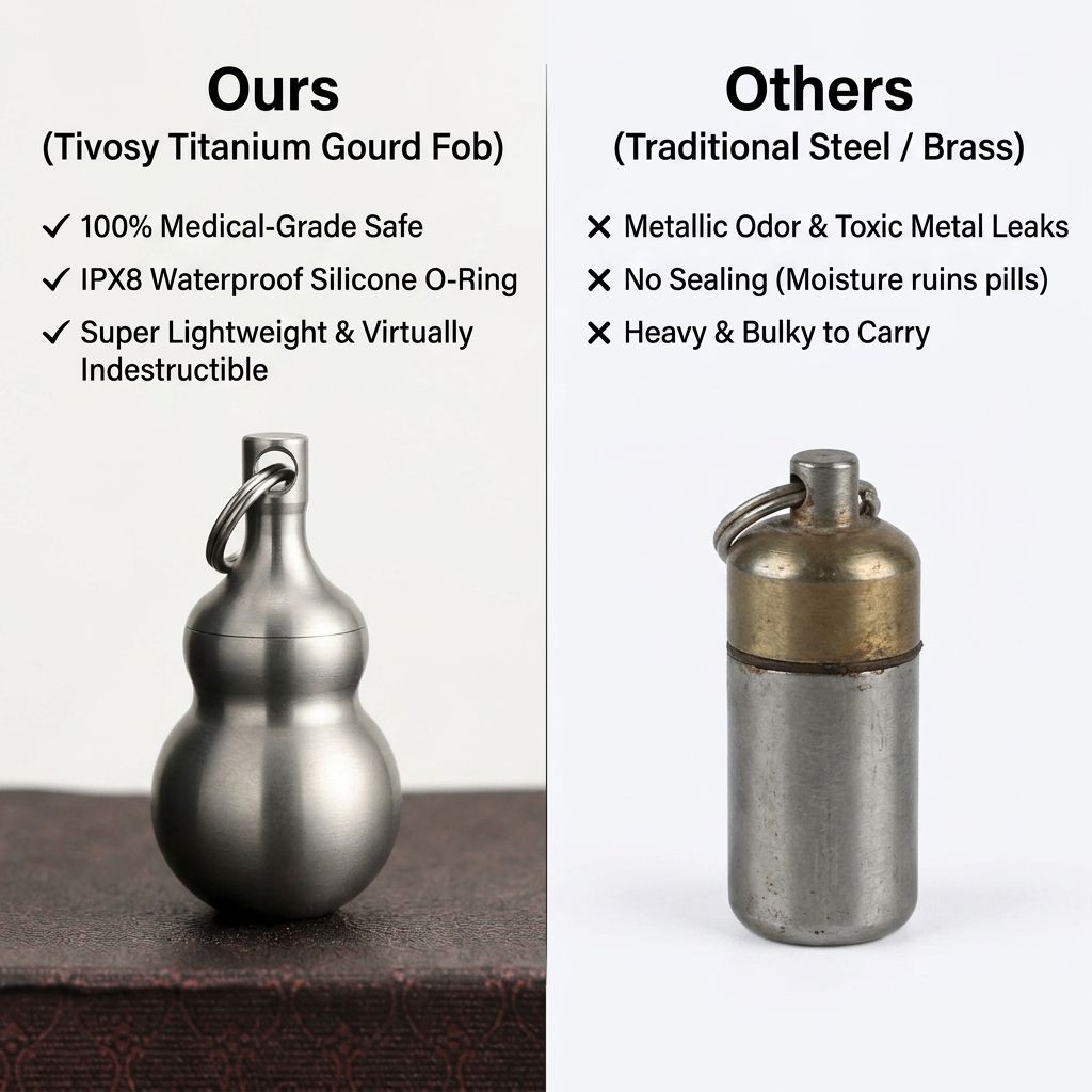 Tivosy Pure Titanium Lucky Gou - Pill Fob Capsule recensie en prijs