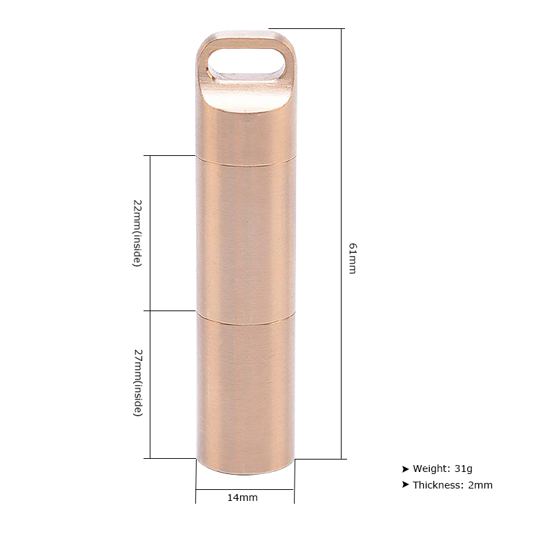 Waterdichte Messing Luchtdicht - Pill Fob Capsule recensie en prijs