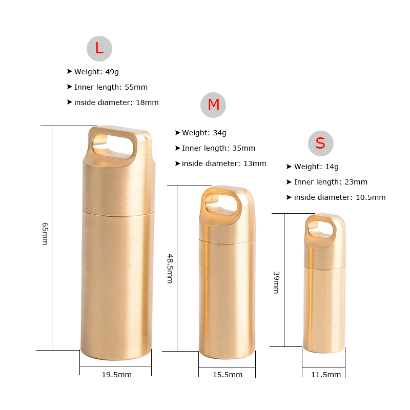Messing Luchtdicht Waterdichte - Pill Fob Capsule recensie en prijs
