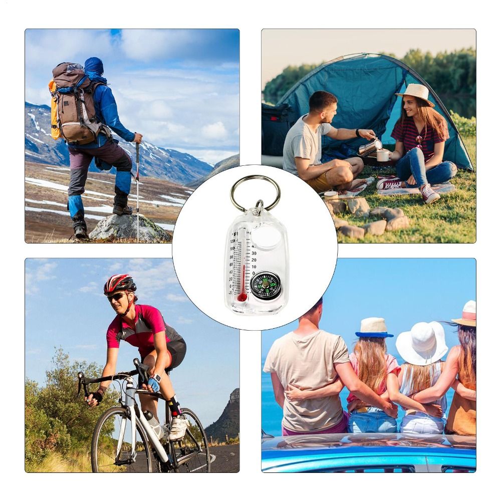 Draagbare 3-in-1 functie Mini- - Compass Keychain Mini recensie en prijs