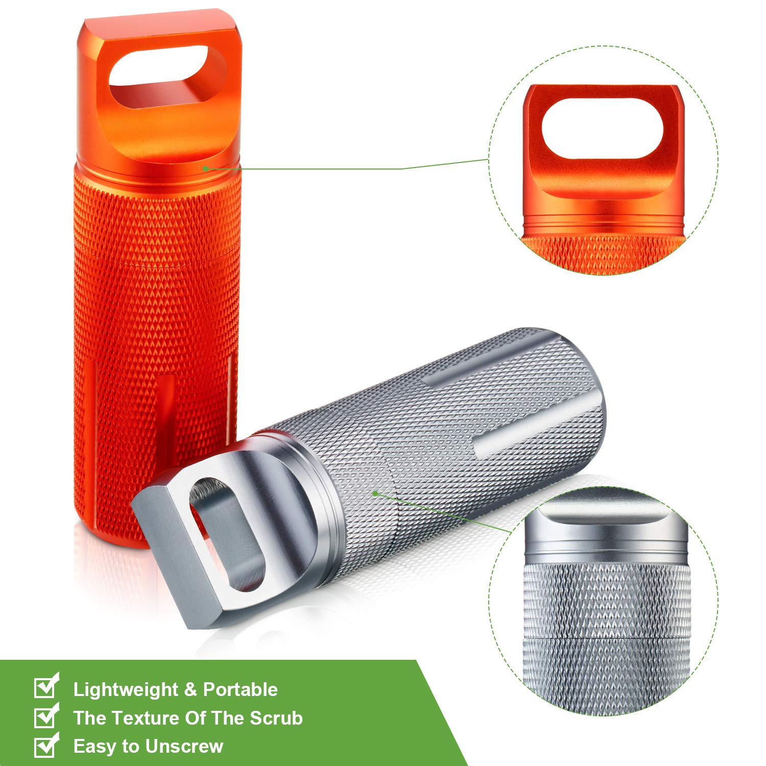 1Pack Aluminium Outdoor Droge  - Pill Fob Capsule recensie en prijs