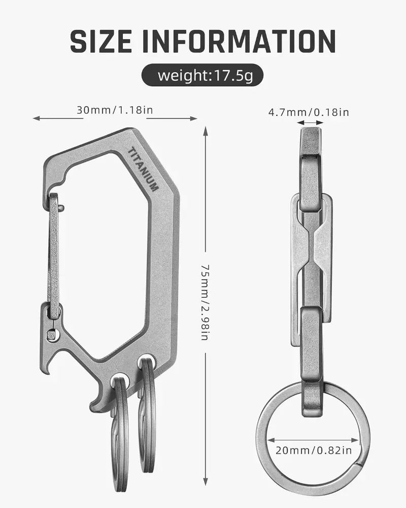 Titaniumlegering visgraat sleu - Bottle Opener Keyring recensie en prijs